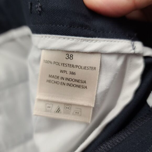 Haggar Mens Shorts Blue Size 38 Polyester Button Zip Close Pockets - Picture 7 of 12